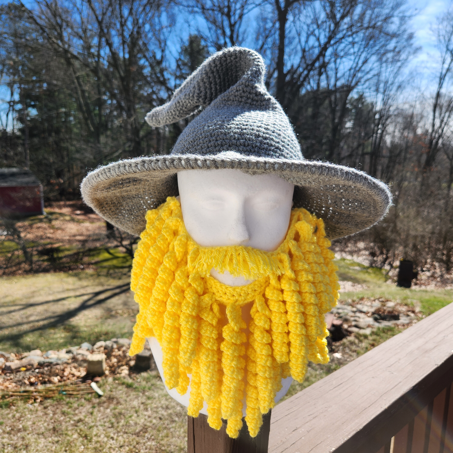 Wizard Hat with Beard-Forest Themed